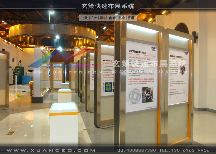 上海電科所展廳裝修燈箱細節